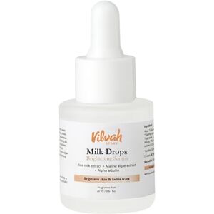 vilvah STORE Milk Drops Brightening Serum Fades Dark Spots, Treats Hyperpigmentation & Evens Skin Tone Hyaluronic Acid & Alpha Arbutin Serum for Women & Men Suitable for All Skin Types 20ml vilvah STORE Milk Drops Brightening Serum Fades Dark Spots, Treats Hyperpigmentation & Evens Skin Tone Hyaluronic Acid & Alpha Arbutin Serum for Women & Men Suitable for All Skin Types 20ml