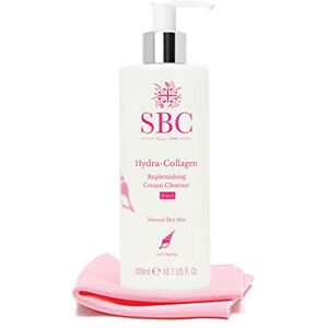SBC Skincare Hydra-Collagen Replenishing Cream Cleanser with Skin Shammy 300ml, Anti-Ageing Collagen Facial Cleanser, Removes Make-Up, Cleanses, Hydrates SBC Skincare Hydra-Collagen Replenishing Cream Cleanser with Skin Shammy 300ml, Anti-Ageing Collagen Facial Cleanser, Removes Make-Up, Cleanses, Hydrates