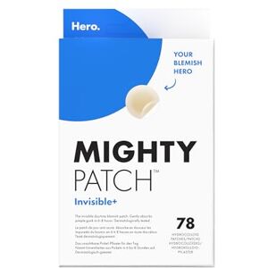 HERO COSMETICS Mighty Patch Invisible+ Spot Patches by , Daytime Acne Treatment, Clear Spot Remover Hydrocolloid Patches, Anti Acne Dots, Spot Treatment Blemish & Pimple Stickers 78 Pimple Patches HERO COSMETICS Mighty Patch Invisible+ Spot Patches by , Daytime Acne Treatment, Clear Spot Remover Hydrocolloid Patches, Anti Acne Dots, Spot Treatment Blemish & Pimple Stickers 78 Pimple Patches
