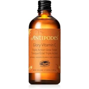 Antipodes Glory Vitamin C Triple-Action Glow Toner Brightening Facial Toner with Kakadu Plum, Lime Caviar AHA & Peptides Helps Reduce Dullness & Uneven Tone 100ml Antipodes Glory Vitamin C Triple-Action Glow Toner Brightening Facial Toner with Kakadu Plum, Lime Caviar AHA & Peptides Helps Reduce Dullness & Uneven Tone 100ml