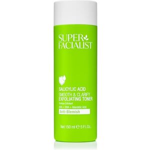 Super Facialist Salicylic Acid Smooth & Clarify Exfoliating Toner – AHA BHA Daily Toner with Salicylic, Glycolic & Mandelic Acid – Niacinamide & Glycerin for Clear, Smooth, Radiant Skin – 150ml Super Facialist Salicylic Acid Smooth & Clarify Exfoliating Toner – AHA BHA Daily Toner with Salicylic, Glycolic & Mandelic Acid – Niacinamide & Glycerin for Clear, Smooth, Radiant Skin – 150ml