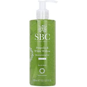 SBC Skincare Propolis & White Willow Moisturising Gel 300ml, Lightweight, Face and Body Gel Moisturiser for Sensitive, Reactive or Blemish-Prone Skin SBC Skincare Propolis & White Willow Moisturising Gel 300ml, Lightweight, Face and Body Gel Moisturiser for Sensitive, Reactive or Blemish-Prone Skin
