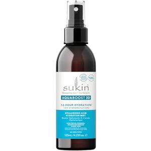 Sukin Aquaboost 3d Hyaluronic Acid Hydration Mist 12-Hour Hydration, Paraben Free Toner for Face Hydrating Toner with Hyaluronic Acid, Ceramides, Aloe Vera and More Skin Care 125ml Sukin Aquaboost 3d Hyaluronic Acid Hydration Mist 12-Hour Hydration, Paraben Free Toner for Face Hydrating Toner with Hyaluronic Acid, Ceramides, Aloe Vera and More Skin Care 125ml