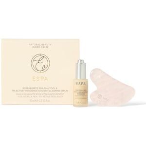 ESPA Gua Sha & Serum Duo Rose Quartz Gua Sha + Purifying Set to Help Ease Facial Tension, Promote Clearer Skin & Strengthen Skin's Natural Barrier Worth £61 ESPA Gua Sha & Serum Duo Rose Quartz Gua Sha + Purifying Set to Help Ease Facial Tension, Promote Clearer Skin & Strengthen Skin's Natural Barrier Worth £61