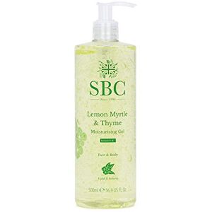 SBC Skincare Lemon Myrtle and Thyme Moisturising Gel 500ml Light Face and Body Moisturiser for Oily Skin SBC Skincare Lemon Myrtle and Thyme Moisturising Gel 500ml Light Face and Body Moisturiser for Oily Skin