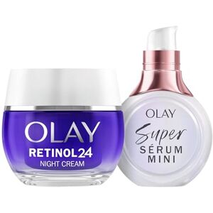 Olay Super Serum, Vitamin C Serum for Face, with Niacinamide, Collagen Peptide 14ml + Retinol 24 Night Cream Face Moisturiser 50ml Olay Super Serum, Vitamin C Serum for Face, with Niacinamide, Collagen Peptide 14ml + Retinol 24 Night Cream Face Moisturiser 50ml