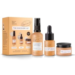 UPCIRCLE Discovery Set – Cleansing Face Milk, Face Moisturiser and Peptide Serum Trio – Vitamin E, Niacinamide + Aloe Vera – Boosts Collagen, Hydrates + Soothes – Vegan + Cruelty-Free UPCIRCLE Discovery Set – Cleansing Face Milk, Face Moisturiser and Peptide Serum Trio – Vitamin E, Niacinamide + Aloe Vera – Boosts Collagen, Hydrates + Soothes – Vegan + Cruelty-Free