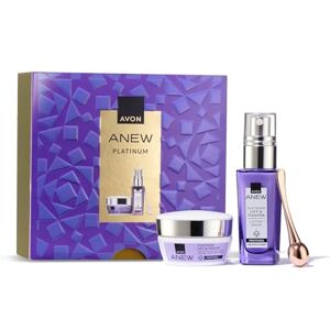 Avon Anew Platinum Gift Set, with Platinum Lift & Tighten Dual Eye System 20ml, Lifting Serum & Eye Roller in Gift Box, Lift, Smoothen & Contour Skin, Firmer Skin & Increased Elasticity, Skin Care Avon Anew Platinum Gift Set, with Platinum Lift & Tighten Dual Eye System 20ml, Lifting Serum & Eye Roller in Gift Box, Lift, Smoothen & Contour Skin, Firmer Skin & Increased Elasticity, Skin Care