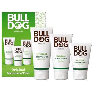 Bulldog Skincare for Men Bulldog Skincare Original Skincare Trio Grooming Giftset for Men, Original Moisturiser 100ml, Original Face Wash 150ml, Original Shave Gel 175ml Bulldog Skincare for Men Bulldog Skincare Original Skincare Trio Grooming Giftset for Men, Original Moisturiser 100ml, Original Face Wash 150ml, Original Shave Gel 175ml