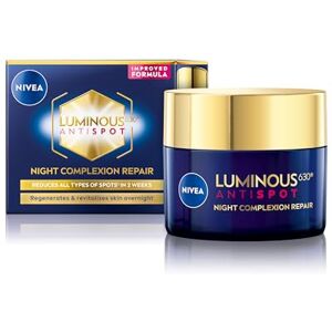 NIVEA Luminous 630 Anti Dark-Spot Night Cream (50ml), Dark-Spot Correcting Night Face Cream, Revitalises Skin Complexion with Hyaluronic Acid NIVEA Luminous 630 Anti Dark-Spot Night Cream (50ml), Dark-Spot Correcting Night Face Cream, Revitalises Skin Complexion with Hyaluronic Acid