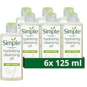 Simple Kind to Skin Hydrating Cleansing Oil cruelty-free and vegan sensitive skin cleanser 6x 125 ml Simple Kind to Skin Hydrating Cleansing Oil cruelty-free and vegan sensitive skin cleanser 6x 125 ml