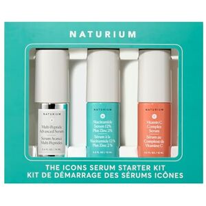 Naturium The Icons Serum Starter Kit Niacinamide 12% Plus Zinc 2%, Vitamin C Complex, Multi-Peptide Advanced Serum, 3 x 0.5 fl oz Naturium The Icons Serum Starter Kit Niacinamide 12% Plus Zinc 2%, Vitamin C Complex, Multi-Peptide Advanced Serum, 3 x 0.5 fl oz
