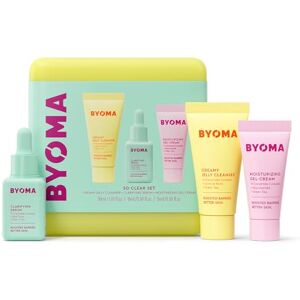 BYOMA So Clear Set Barrier Repair Skincare Set for Acne Prone Skin (30ml, 15ml, 15ml) Creamy Jelly Cleanser, Clarifying Face Serum and Gel-Cream Moisturiser Unclogs Pores, Targets Blemishes BYOMA So Clear Set Barrier Repair Skincare Set for Acne Prone Skin (30ml, 15ml, 15ml) Creamy Jelly Cleanser, Clarifying Face Serum and Gel-Cream Moisturiser Unclogs Pores, Targets Blemishes