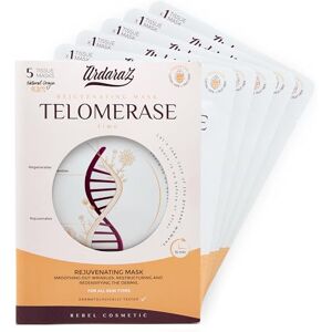 ardaraz Anti Aging Face Mask with Telomerase and Hyaluronic Acido. Face Masks Beauty for a Firmer Skin. Deep hydration with instant effect. Vegan Face Mask Set 5 pcs ardaraz Anti Aging Face Mask with Telomerase and Hyaluronic Acido. Face Masks Beauty for a Firmer Skin. Deep hydration with instant effect. Vegan Face Mask Set 5 pcs