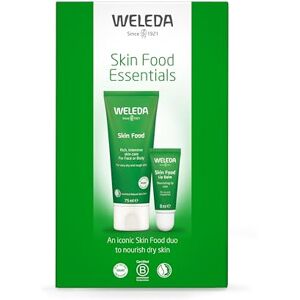 Weleda Skin Food Essentials Duo Pack, Gift Set Skin Food Original 75ml & Lip Balm, Skin Care Sets for Women & Men, Multiple Uses, Certified Natural Weleda Skin Food Essentials Duo Pack, Gift Set Skin Food Original 75ml & Lip Balm, Skin Care Sets for Women & Men, Multiple Uses, Certified Natural