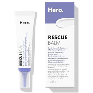 HERO COSMETICS Rescue Balm Post-Blemish Recovery Cream, Nourishing and Hydrating Moisturiser for Acne Prone Skin to Improve Skin Look, Dermatologist-Tested, Suitable for Sensitive Skin, 15 ml HERO COSMETICS Rescue Balm Post-Blemish Recovery Cream, Nourishing and Hydrating Moisturiser for Acne Prone Skin to Improve Skin Look, Dermatologist-Tested, Suitable for Sensitive Skin, 15 ml