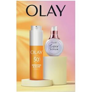 Olay Vitamin C SPF50 + Super Serum Mini Giftset: Niacinamide, Vitamin C Serum with Collagen Peptide 14ml + Vitamin C SPF 50 Face Cream Moisturiser 50ml, Brightening Glow Skincare for Women Olay Vitamin C SPF50 + Super Serum Mini Giftset: Niacinamide, Vitamin C Serum with Collagen Peptide 14ml + Vitamin C SPF 50 Face Cream Moisturiser 50ml, Brightening Glow Skincare for Women