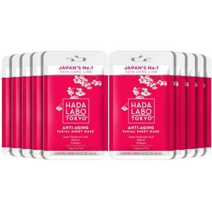 Hada Labo Tokyo - Anti-Ageing Facial Sheet Mask - Pack of 10 Hada Labo Tokyo - Anti-Ageing Facial Sheet Mask - Pack of 10