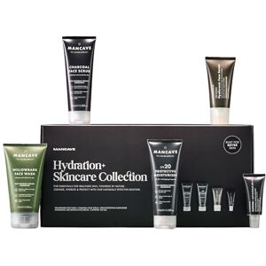 ManCave Hydration+ Skincare Collection Gift Set, SPF 20 Protective Moisturiser, Face Wash, Face Scrub, Hyaluronic Face Serum, Anti-Fatigue Eye Gel, Dermatologically Tested, Vegan, Packaging May Vary ManCave Hydration+ Skincare Collection Gift Set, SPF 20 Protective Moisturiser, Face Wash, Face Scrub, Hyaluronic Face Serum, Anti-Fatigue Eye Gel, Dermatologically Tested, Vegan, Packaging May Vary