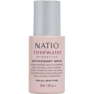 Natio Australia Rosewater Hydration Antioxidant Serum, 30 ml Hyaluronate Serum Moisturising Partner for Facial Moisturiser with Shea Butter Natio Australia Rosewater Hydration Antioxidant Serum, 30 ml Hyaluronate Serum Moisturising Partner for Facial Moisturiser with Shea Butter