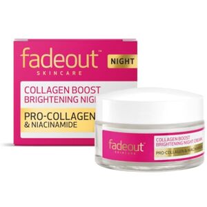 Fade Out Collagen Boost Brightening Night Cream Anti-Aging Moisturizer with Vitamin C & Hyaluronic Acid – 50ml Fade Out Collagen Boost Brightening Night Cream Anti-Aging Moisturizer with Vitamin C & Hyaluronic Acid – 50ml