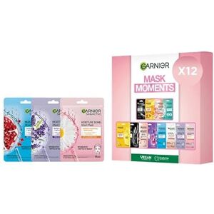 Garnier Skincare Gift Set, 12 Maskmas Giftset, Hydrating Sheet Mask Set For Dehydrated, Dull and Tired Skin, Face & Eyes with Hyaluronic Acid & Glycerin, Cruelty Free & Vegan (Pack of 12 Masks) Garnier Skincare Gift Set, 12 Maskmas Giftset, Hydrating Sheet Mask Set For Dehydrated, Dull and Tired Skin, Face & Eyes with Hyaluronic Acid & Glycerin, Cruelty Free & Vegan (Pack of 12 Masks)
