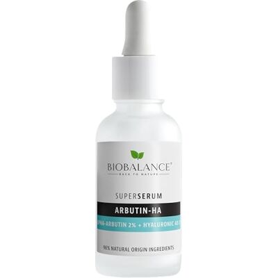 BIOBALANCE back to nature BioBalance Arbutin-HA Super Serum 20ml Brightening Face Serum Fade Dark Spots Even Skin Tone Radiance Hyaluronic Acid BIOBALANCE back to nature BioBalance Arbutin-HA Super Serum 20ml Brightening Face Serum Fade Dark Spots Even Skin Tone Radiance Hyaluronic Acid