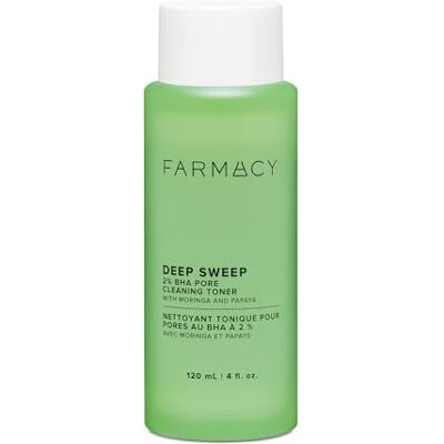 Farmacy Deep Sweep 2% BHA Toner for Face Pore Cleaner and Facial Exfoliator with Salicylic Acid (120 ml) Farmacy Deep Sweep 2% BHA Toner for Face Pore Cleaner and Facial Exfoliator with Salicylic Acid (120 ml)