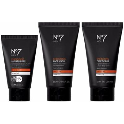 No7 Men Energising Face Trio Moisturiser Face Wash Face Scrub No7 Men Energising Face Trio Moisturiser Face Wash Face Scrub