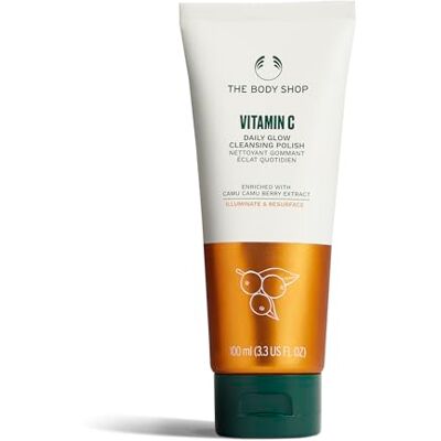The Body Shop Vitamin C Daily Glow Cleansing Polish 100ml Exfoliating Face Wash for Dry Skin, Radiance-Boosting Facial Cleanser with Jojoba Beads, Skin Cleanser The Body Shop Vitamin C Daily Glow Cleansing Polish 100ml Exfoliating Face Wash for Dry Skin, Radiance-Boosting Facial Cleanser with Jojoba Beads, Skin Cleanser