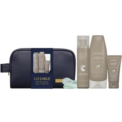 Liz Earle Daily Revitalising Mens Colletion Premium Beauty Gift Set for Him 3-step men's skincare routine to cleanse, purify and hydrate, leaving skin feeling clean, smooth, refreshed and comfortable. Liz Earle Daily Revitalising Mens Colletion Premium Beauty Gift Set for Him 3-step men's skincare routine to cleanse, purify and hydrate, leaving skin feeling clean, smooth, refreshed and comfortable.