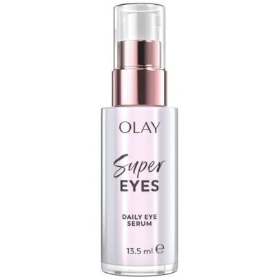 Olay Super Eyes Daily Eye Serum for Dark Circles and Puffy Eyes 13.5 ml with A Super Depuff Eye Roller Vitamin C, Caffeine, Aloe Vera, Niacinamide & Collagen Peptide – Fragrance-Free Olay Super Eyes Daily Eye Serum for Dark Circles and Puffy Eyes 13.5 ml with A Super Depuff Eye Roller Vitamin C, Caffeine, Aloe Vera, Niacinamide & Collagen Peptide – Fragrance-Free