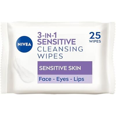 NIVEA - Sensitive Wipes - Skin Safe - Pack 6x25 - Wipes NIVEA - Sensitive Wipes - Skin Safe - Pack 6x25 - Wipes