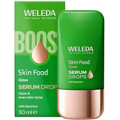 WELEDA Skin Food Glow Face Serum Drops, Facial Serum with Liquorice, Reduces Pigmentation, Glow Booster, 100% Certified Natural, Organic, Vegan, 30ml WELEDA Skin Food Glow Face Serum Drops, Facial Serum with Liquorice, Reduces Pigmentation, Glow Booster, 100% Certified Natural, Organic, Vegan, 30ml