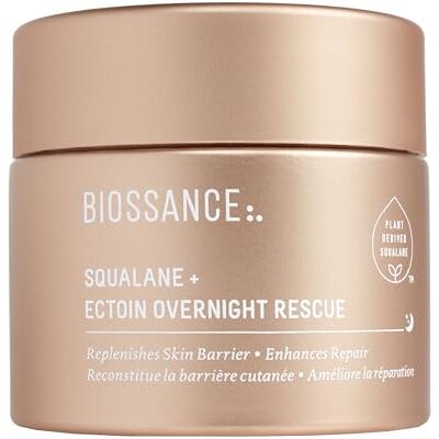 Biossance Squalane + Ectoin Overnight Rescue Face Cream 50ml – Intensive 24h Hydration for Dry/Sensitive Skin – Boosts Repair, Smoothens, Rejuvenates – Use as Moisturizer/Overnight Mask Biossance Squalane + Ectoin Overnight Rescue Face Cream 50ml – Intensive 24h Hydration for Dry/Sensitive Skin – Boosts Repair, Smoothens, Rejuvenates – Use as Moisturizer/Overnight Mask