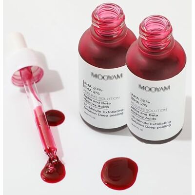 HOBIVA AHA BHA Peeling Solution for Smooth Skin & Glow, 10 Min Home Facial (2PSC) 10-minute home peel with AHA & BHA helps smooth rough texture, refine pores appearance and reveal radiant-looking skin, 30ml. HOBIVA AHA BHA Peeling Solution for Smooth Skin & Glow, 10 Min Home Facial (2PSC) 10-minute home peel with AHA & BHA helps smooth rough texture, refine pores appearance and reveal radiant-looking skin, 30ml.