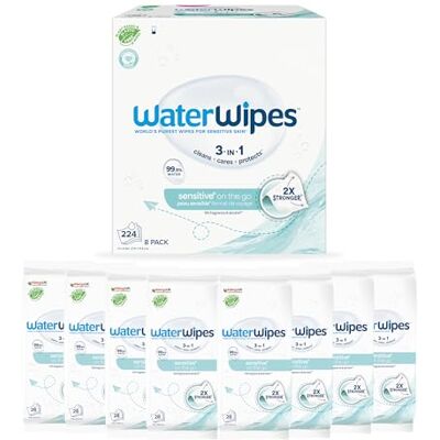 WaterWipes On The Go Wipes - Wet Wipes - 224 Wipes - Travel WaterWipes On The Go Wipes - Wet Wipes - 224 Wipes - Travel