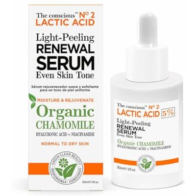 The Conscious LACTIC ACID light peeling renewal serum organic chamomile 30 ml The Conscious LACTIC ACID light peeling renewal serum organic chamomile 30 ml