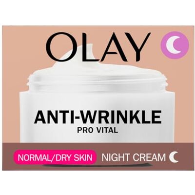 Olay Anti-Wrinkle Pro Vital Night Cream, Helps Visibly Reduce Fine Lines & Wrinkles, for Mature Skin, 50ml Olay Anti-Wrinkle Pro Vital Night Cream, Helps Visibly Reduce Fine Lines & Wrinkles, for Mature Skin, 50ml