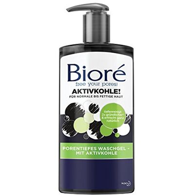 Bioré Deep Pore Wash Gel with Activated Carbon 1 x 200 ml Dermatologically Tested Normal to Oily Skin Bioré Deep Pore Wash Gel with Activated Carbon 1 x 200 ml Dermatologically Tested Normal to Oily Skin
