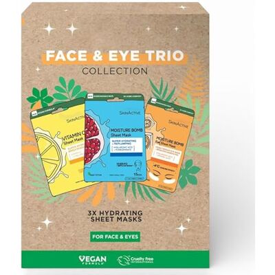 Garnier Face & Eye Sheet Mask Trio Gift Set 3PC 1x Vitamin C Sheet Mask, 1x Moisture Bomb Sheet Mask & 1x Moisture Bomb Eye Sheet Mask Garnier Face & Eye Sheet Mask Trio Gift Set 3PC 1x Vitamin C Sheet Mask, 1x Moisture Bomb Sheet Mask & 1x Moisture Bomb Eye Sheet Mask