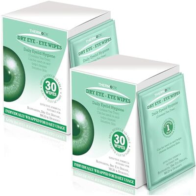 ThermoDR Eyelid Wipes Tea Tree Oil Eyelid Cleansing Wipes & Eyelash Wipes Tearless Eyelash Cleaner & Eyelid Cleanser for Sensitive Eye Areas, Fragrance-Free 60 Pcs ThermoDR Eyelid Wipes Tea Tree Oil Eyelid Cleansing Wipes & Eyelash Wipes Tearless Eyelash Cleaner & Eyelid Cleanser for Sensitive Eye Areas, Fragrance-Free 60 Pcs