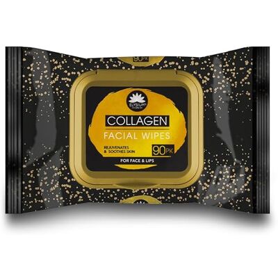 HiFEN ® Collagen Infused Facial Wipes, 3Pack Daily Aloe Vera Extract Rejuvenate Soothe Moisturising Skin Wipes for Face and Lips, Removes Makeup & Impurities 90 Count (3 Pack of 30) HiFEN ® Collagen Infused Facial Wipes, 3Pack Daily Aloe Vera Extract Rejuvenate Soothe Moisturising Skin Wipes for Face and Lips, Removes Makeup & Impurities 90 Count (3 Pack of 30)