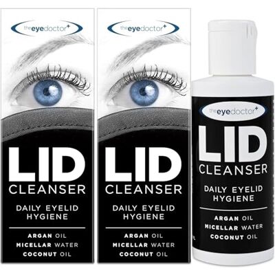 The Eye Doctor Lid Cleanser Twin Pack – Eyelid Cleanser to remove debris and make up from eyelids – Suitable for sensitive eyes – Contains Argan Oil Coconut Oil and Micellar Water 2x 100ml The Eye Doctor Lid Cleanser Twin Pack – Eyelid Cleanser to remove debris and make up from eyelids – Suitable for sensitive eyes – Contains Argan Oil Coconut Oil and Micellar Water 2x 100ml