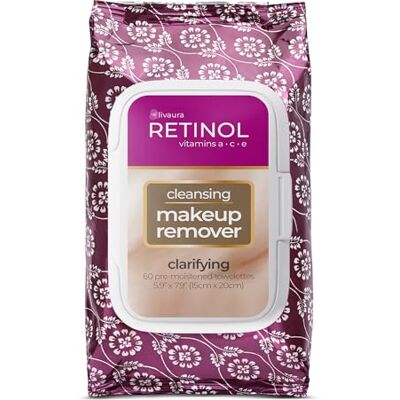Retinol LIVAURA Anti-Aging Cleansing Towelettes – All-in-One Cleanser, Toner & Makeup Remover in a Convenient Pre-Moistened Wipe – On-The-Go Exfoliating, Toning & Hydrating Leaves Skin Clean Retinol LIVAURA Anti-Aging Cleansing Towelettes – All-in-One Cleanser, Toner & Makeup Remover in a Convenient Pre-Moistened Wipe – On-The-Go Exfoliating, Toning & Hydrating Leaves Skin Clean