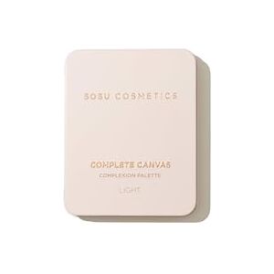 SOSU Cosmetics Complete Canvas Complexion Palette, 12 Ultra-Blendable Cream Shades, Light Complexion, Base Contour Blush Highlight SOSU Cosmetics Complete Canvas Complexion Palette, 12 Ultra-Blendable Cream Shades, Light Complexion, Base Contour Blush Highlight