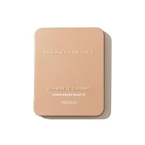 SOSU Cosmetics Complete Canvas Complexion Palette, 12 Ultra-Blendable Cream Shades, Medium Complexion, Base Contour Blush Highlight SOSU Cosmetics Complete Canvas Complexion Palette, 12 Ultra-Blendable Cream Shades, Medium Complexion, Base Contour Blush Highlight