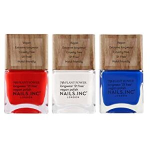 Nails Inc The Best Of British 73% Plant Power Vegan Nail Polish Trio, Multi Nails Inc The Best Of British 73% Plant Power Vegan Nail Polish Trio, Multi