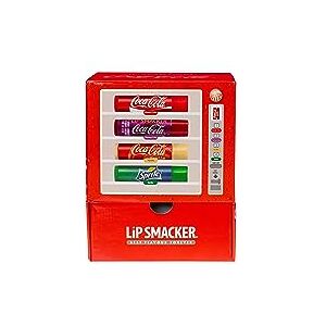 Lip Smacker , Coca Cola Lip Balm Set, Vending Machine Lip Balm Multipack, Kids Lip Balms Gift Set, 4 Flavours, Coca-Cola, Cherry Cola, Vanilla, Sprite Lip Smacker , Coca Cola Lip Balm Set, Vending Machine Lip Balm Multipack, Kids Lip Balms Gift Set, 4 Flavours, Coca-Cola, Cherry Cola, Vanilla, Sprite