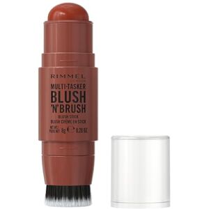 Rimmel Multi Tasker Blush'N'Brush, Dual-Ended Blush Stick with Built-in Brush, Cream-to-Powder Formula for a Smooth, Weightless Finish, Roasted Peach, 8g Rimmel Multi Tasker Blush'N'Brush, Dual-Ended Blush Stick with Built-in Brush, Cream-to-Powder Formula for a Smooth, Weightless Finish, Roasted Peach, 8g